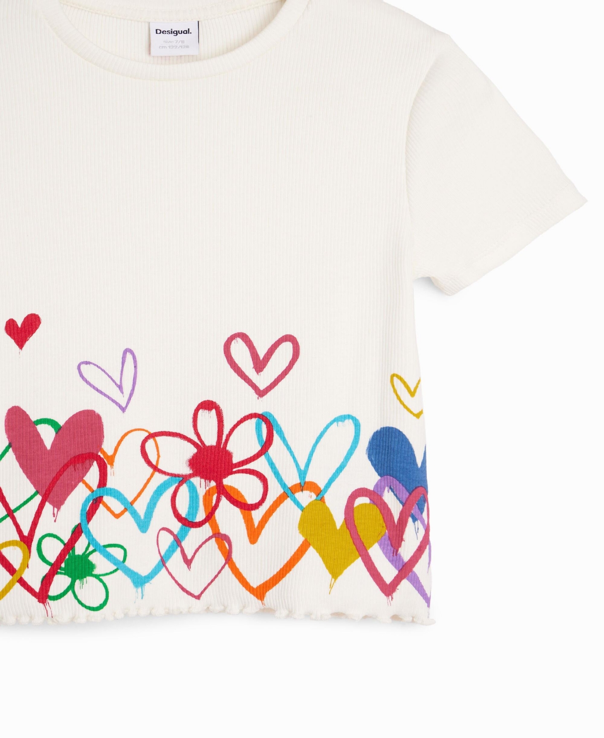 Desigual Girls Girls's Heart illustrations T-shirt