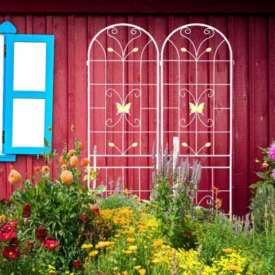 4-Pack Metal Trellises for Climbing Plants