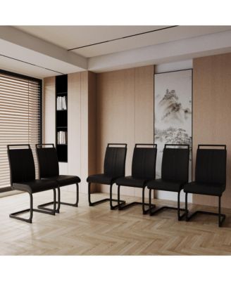 Streamdale Modern   Faux Leather Side Chairs (Set of 4)