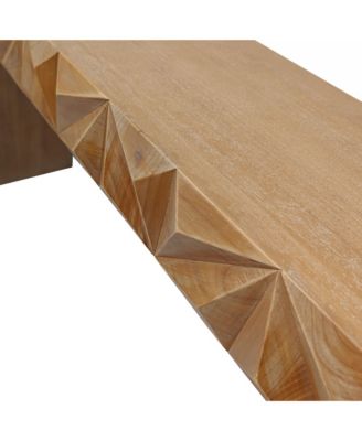 Modern Geometric Wooden Console Table