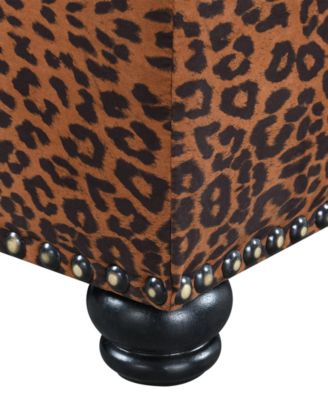 24" Printed Fabric 5th Avenue Storage Ottoman