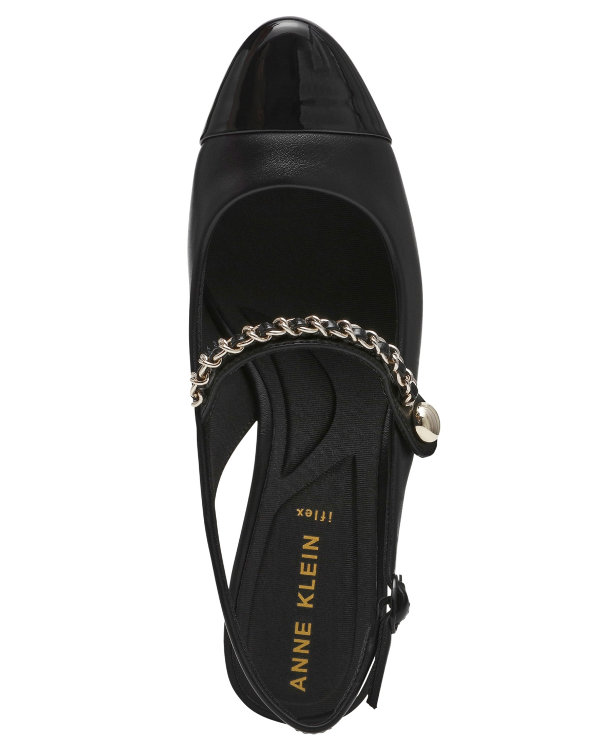 Anne Klein Women's Padova Cap Toe Mary Jane Slingback Block Heel Pumps