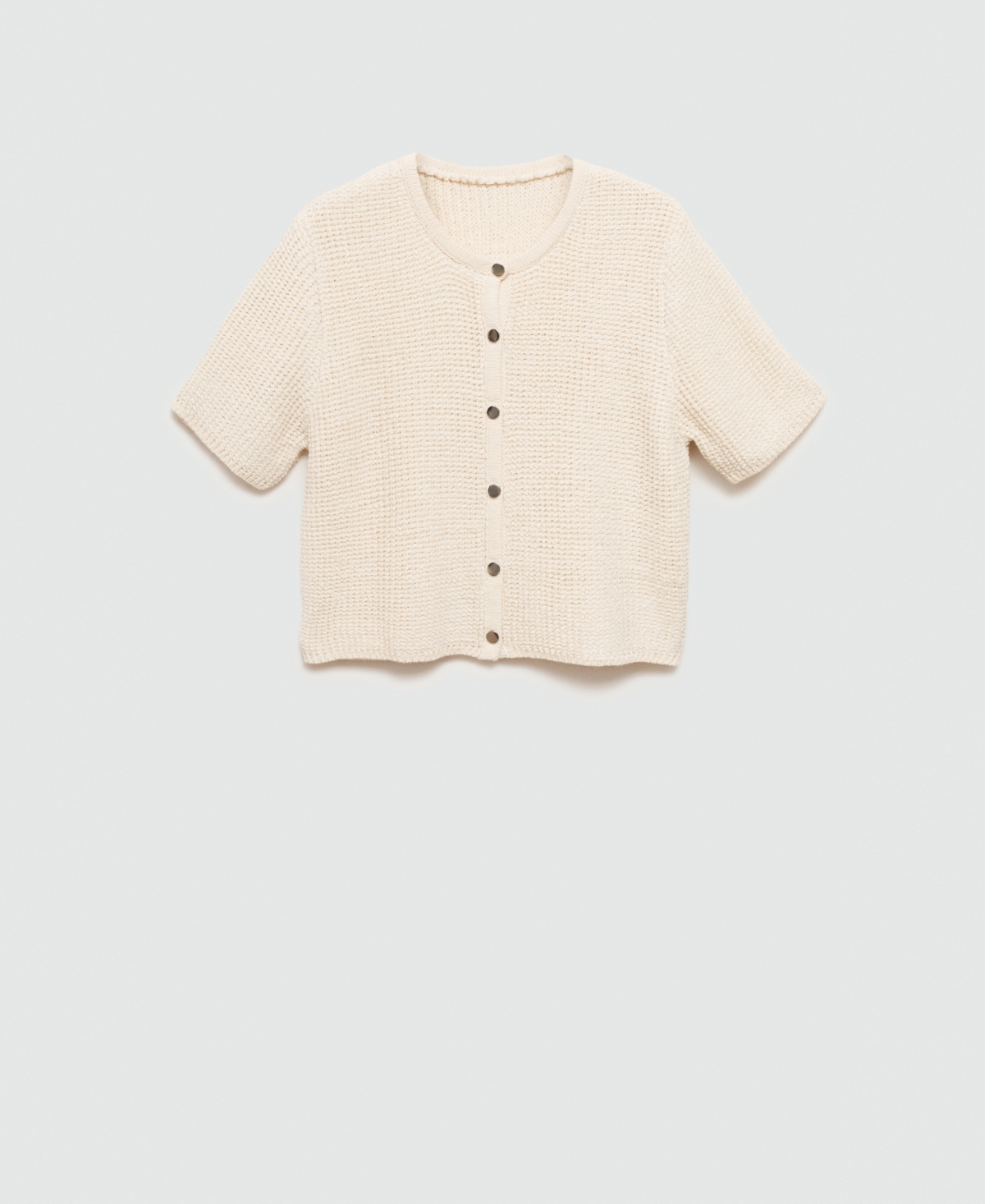 Mango Women's Short Sleeve Knitted Cardigan