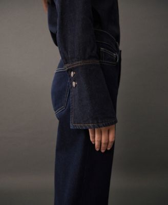 Women's Seams Detail Denim Shirt