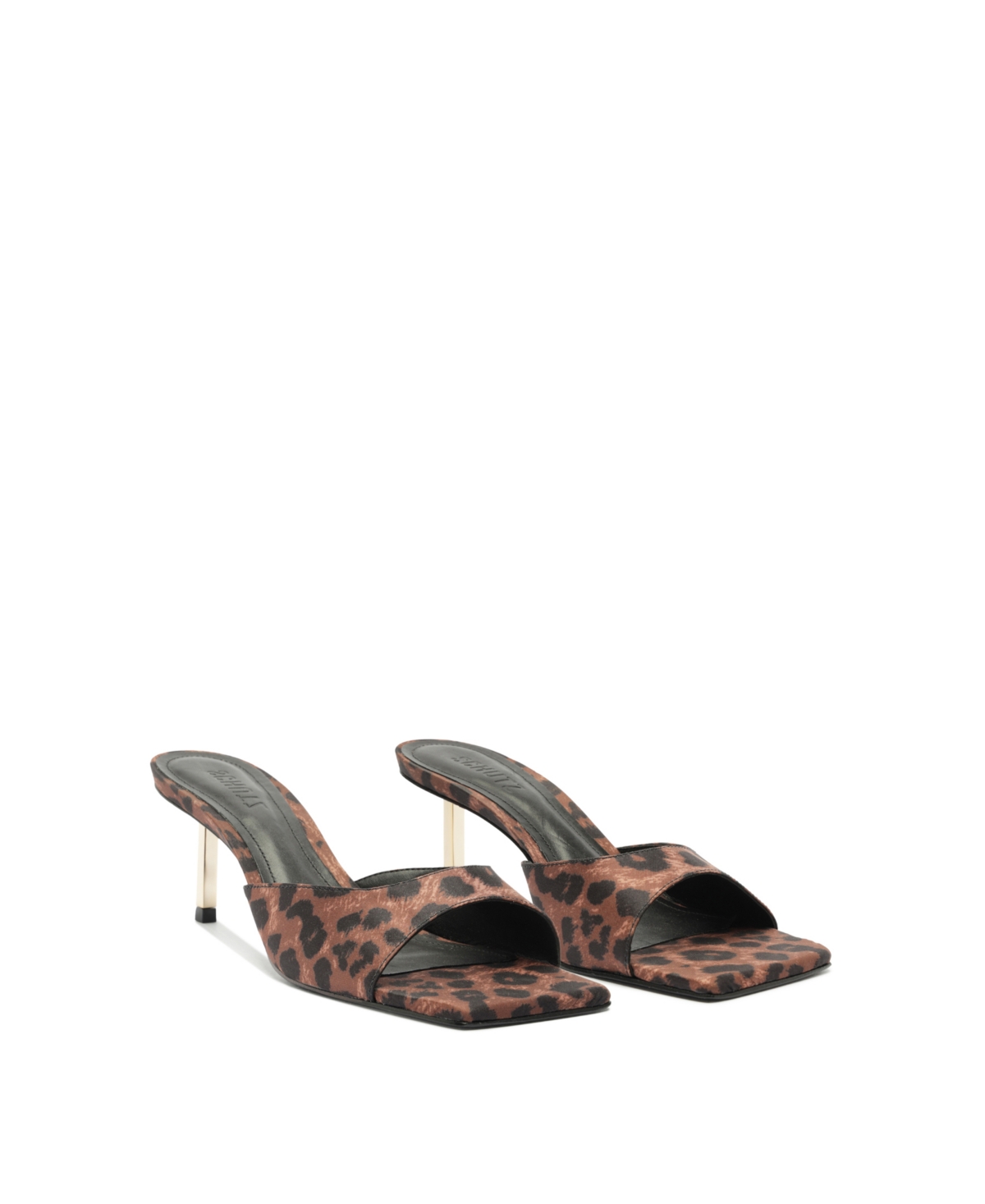 Schutz Dethalia Pin Heel Slide Sandal In Animal Print