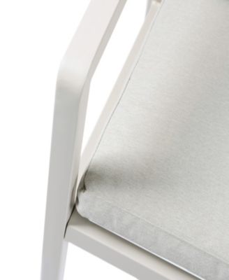 Outdoor Dining Set, Dining Chair Set of 6(Gray)+Acacia Wood Expandable Dining Table