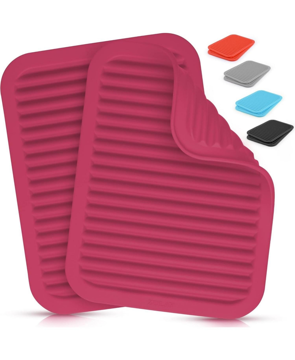 Zulay Kitchen Silicone Trivets for Hot Pots and Pans - Multi-Purpose & Versatile Trivet Mat
