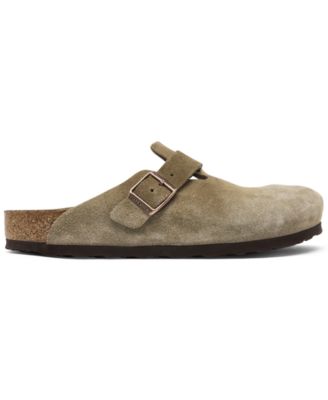 Men's Boston Soft Footbed Suede Leather Clogs from Finish Line
