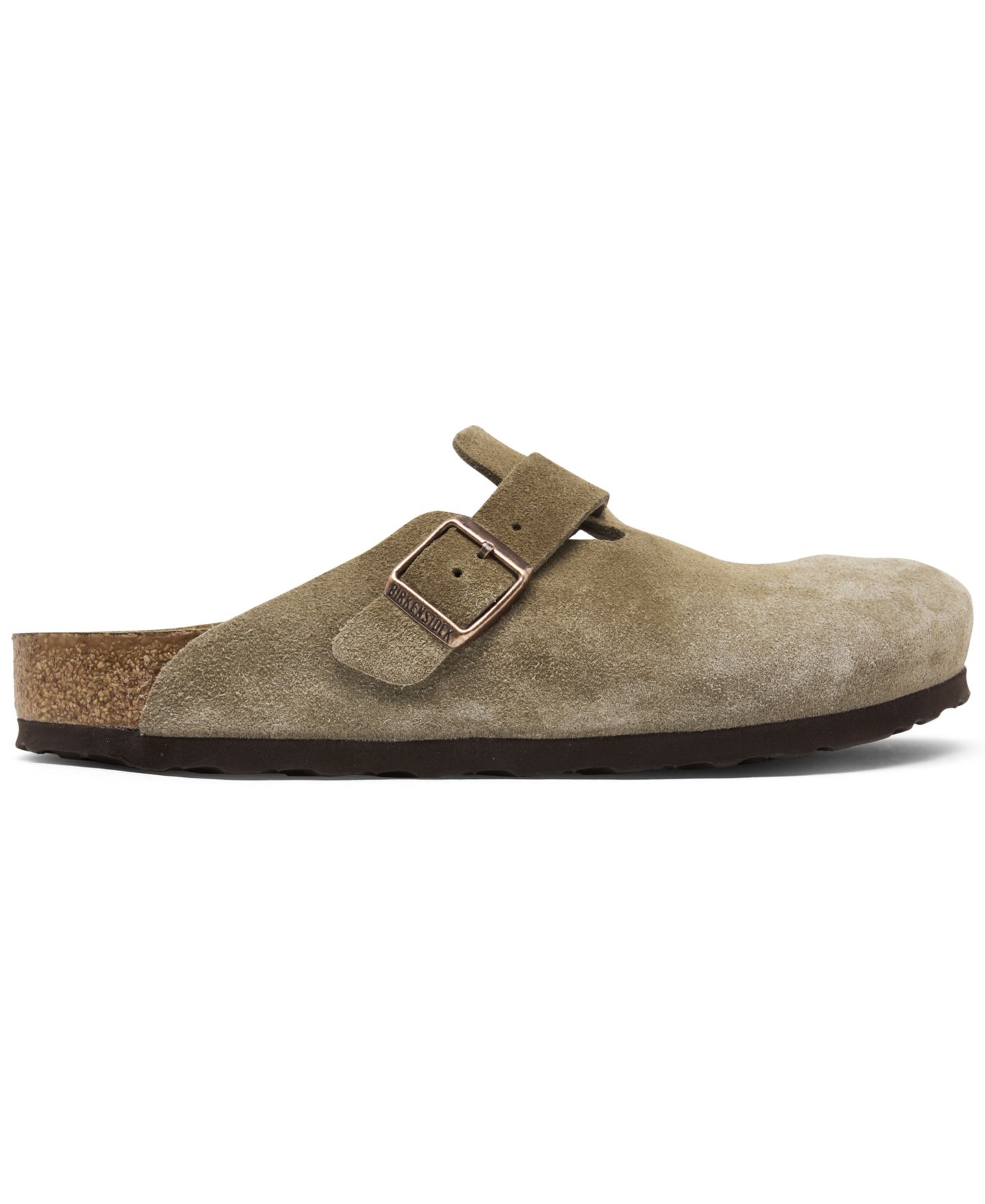 Мужские сабо Birkenstock Boston Soft Footbed Suede Leather, цвет: Бежевый — фото 2