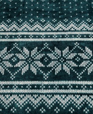 CLOSEOUT! Fairisle Texture Ultra Soft Plush Fleece Blanket, King