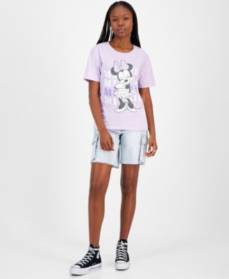 Disney - Juniors' Minnie Mouse Giggle Graphic T-Shirt