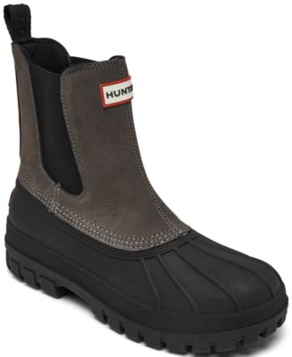 Hunter Boots Men s Suffolk Insulated Waterproof Duck Boots 10 Grey Black