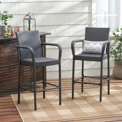 Modern Faux Rattan Outdoor Barstools: Durable, Stylish, And Weather-Resistant
