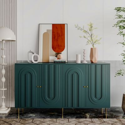 Modern 4-Door Lacquered Sideboard Cabinet