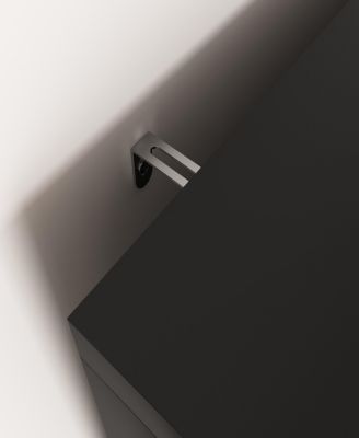 Tall Storage Show Cabinet with 2 Glass Display Door & 2 Doors, Tall Kitchen Pantry Cabinet with Gold Handles, Modern Cabinet Freestanding for Bathroom, Dining Living Room, Black