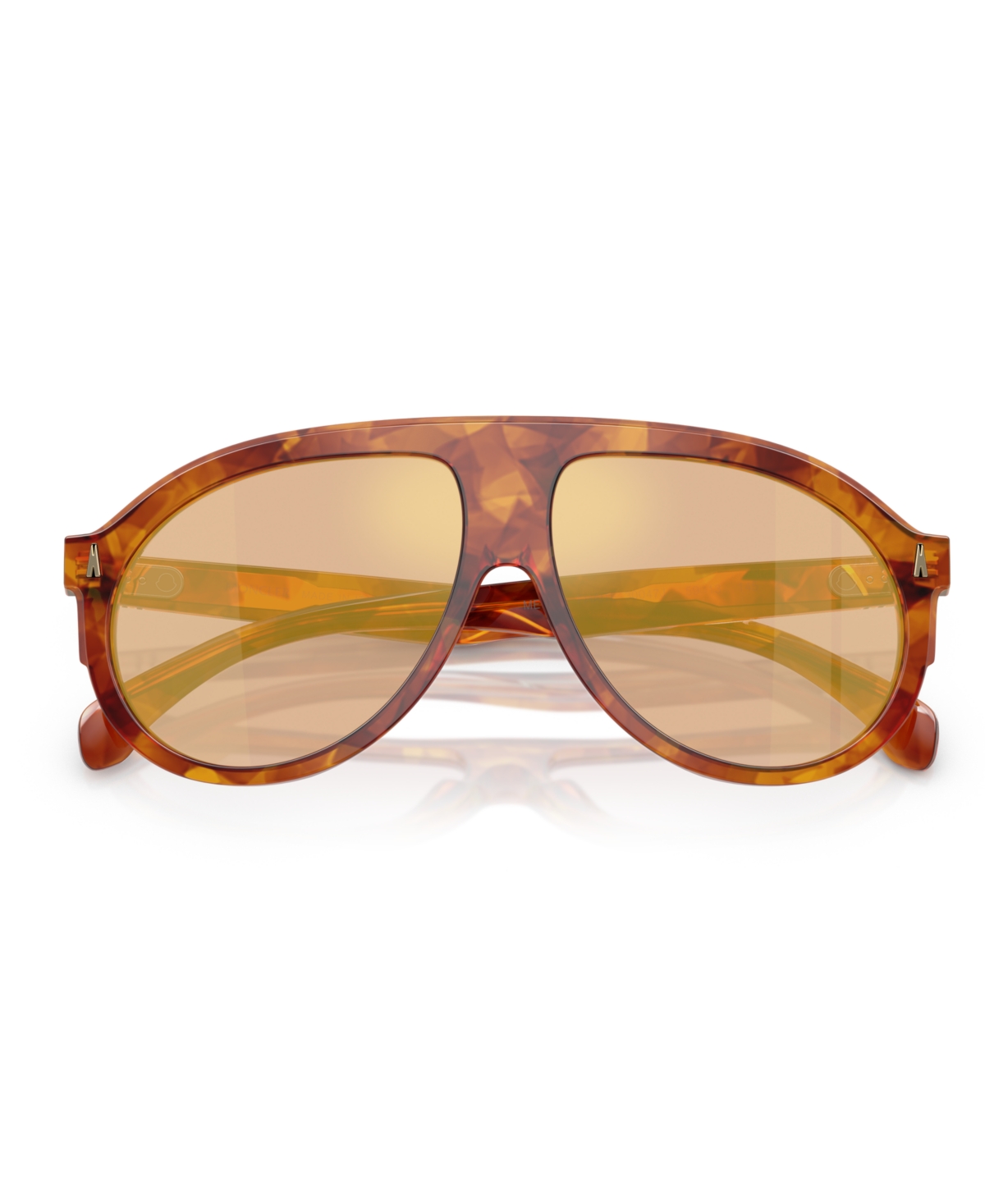 Moncler Womens Me6001 Fhaite Pilot-frame Acetate Sunglasses Brown In Brown Tortoise