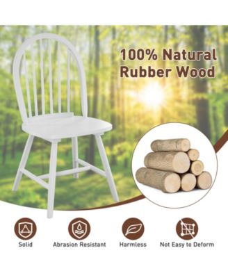 Set of 2 Vintage Wood Chair with Spindle Back for Dining Room