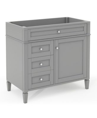 Modern 36'' Bathroom Vanity Cabinet with 3 Drawers, Adjustable Shelf, and Tip-Out Drawer