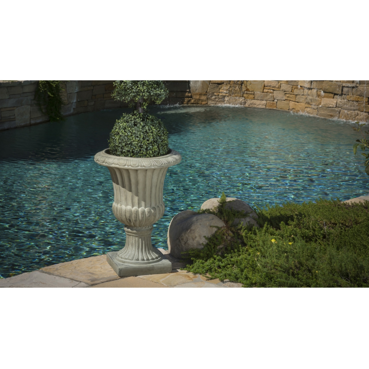 Streamdale Antique White Urn Planter Indoor/Outdoor Decor