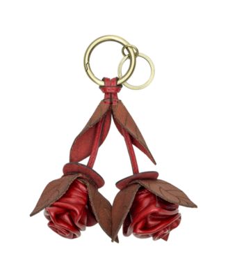 Patricia hotsell Nash red leather rose flower necklace