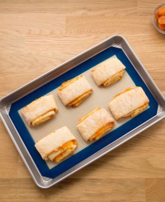 Non-Stick Aluminum 2 Piece Jelly Roll Pan and Baking Mat Set