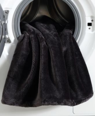 CLOSEOUT! Solid Ultra Lux Plush Reversible Throw, 60" X 50"