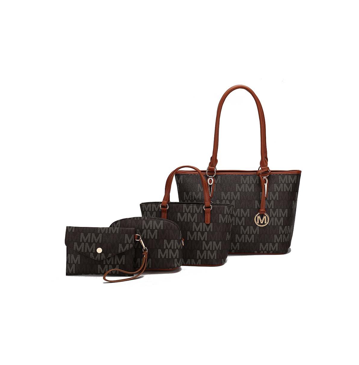 Mkf Collection Alexy M Signature Tote Bag, Mini Bag, Pouch and Wallet by Mia K