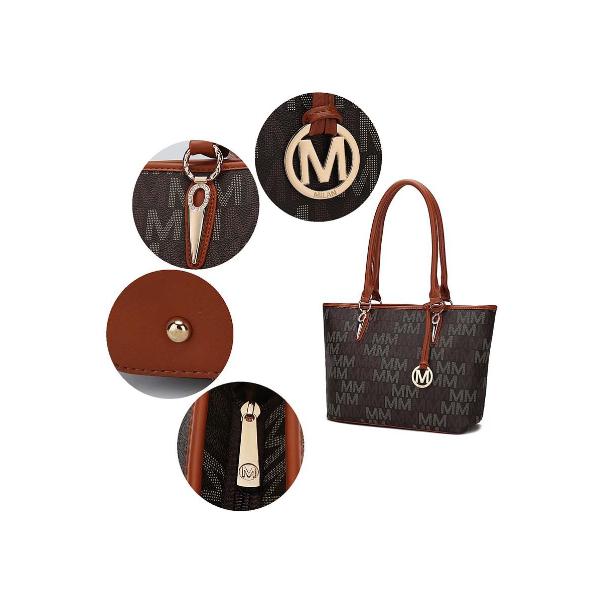 Mkf Collection Alexy M Signature Tote Bag, Mini Bag, Pouch and Wallet by Mia K