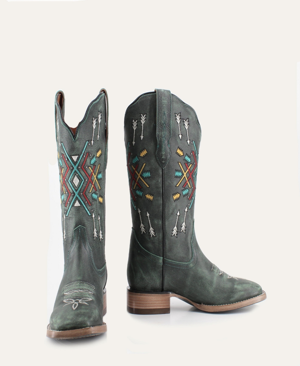 Buck & Brana OmusaLeather Cowgirl Boots By Buck & Brana - Turquoise