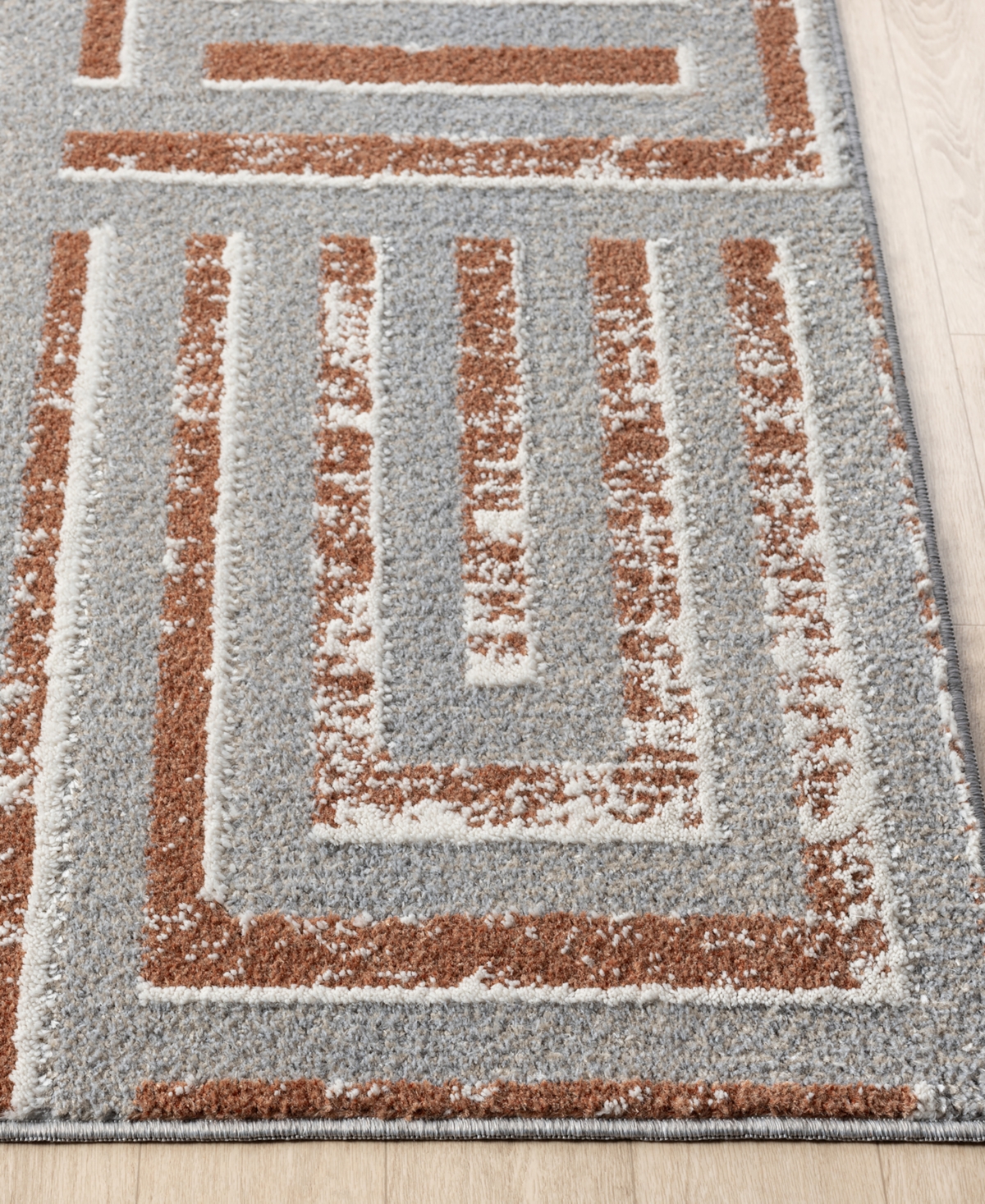 Lr Home Willa Vis-1 5'3"x7' Area Rug In Beige,rust