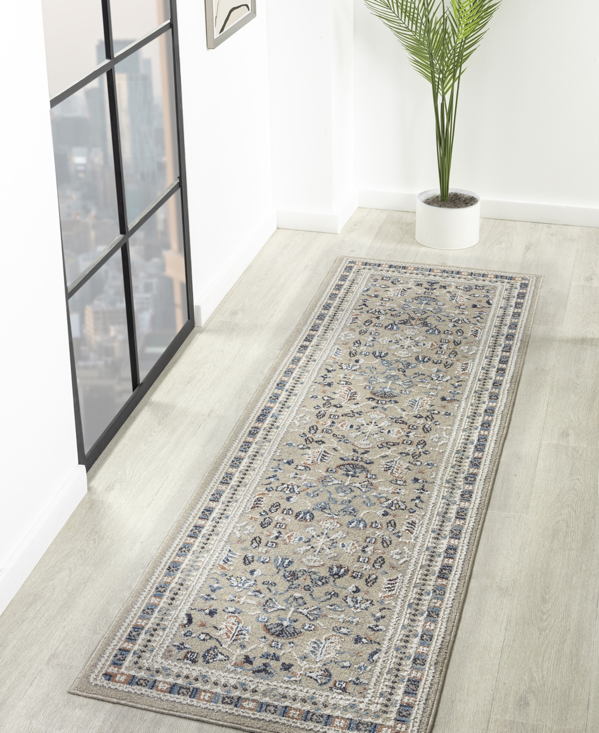 Lr Home Willa Vis-643 2'2x7' Area Rug -Beige