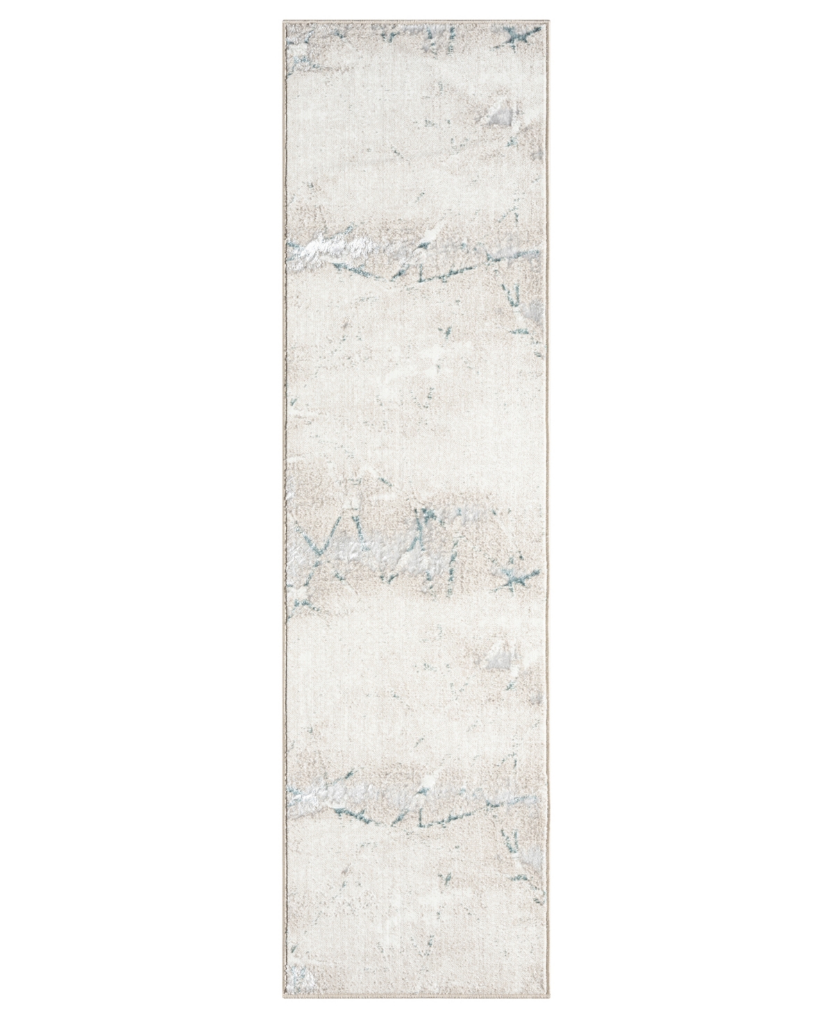 Lr Home Atlas Ant-051 2'x7' Runner Area Rug In Beige,blue