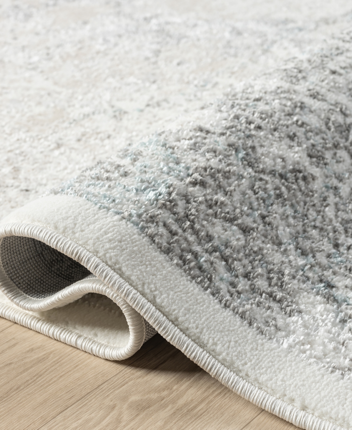 Lr Home Atlas Ant-056 2'x7' Runner Area Rug In Beige,blue