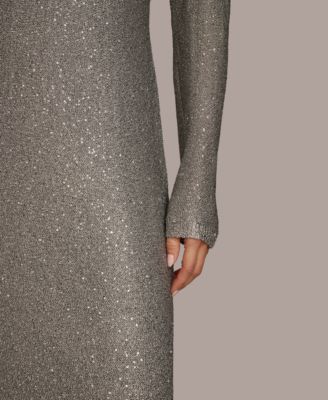 Donna Karan New York Women's Sequined Sweater Dress - Macy's