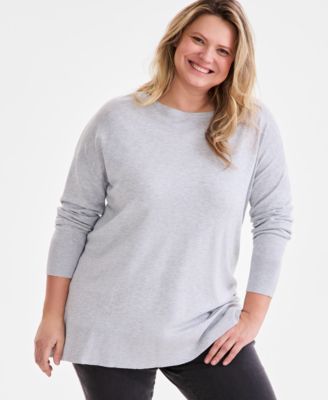 Style & Co - Plus Size Crewneck Tunic Sweatshirt