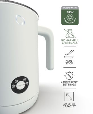 4-in-1 Electric Milk Frother and Steamer -Barista Quality Froth Steam - Hot and Cold Foam Options