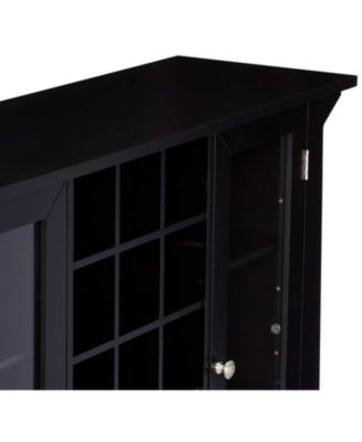 Matanuska Wood Buffet Bar Cabinet with Wine Storage (Black)