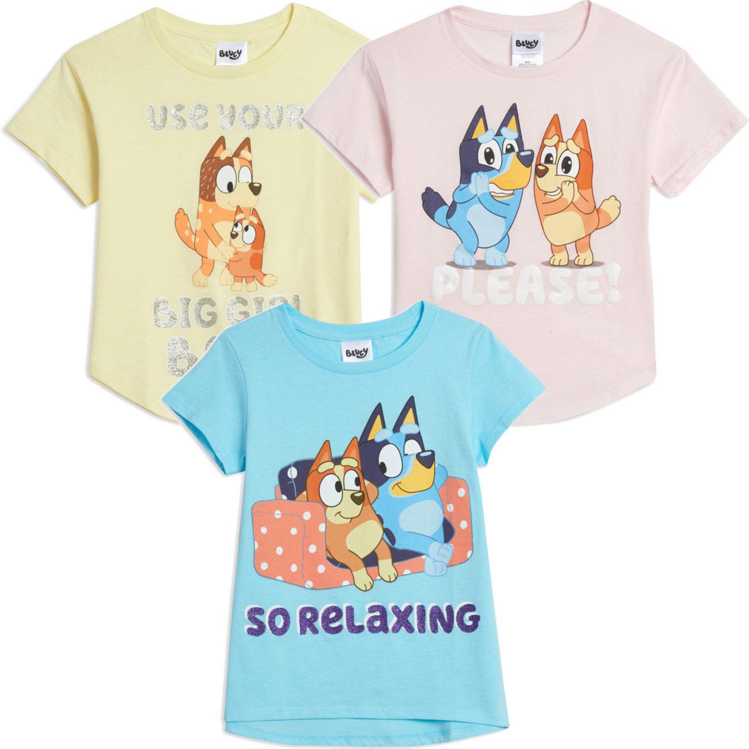 Girls' 3-Pack Short Sleeve T-Shirts