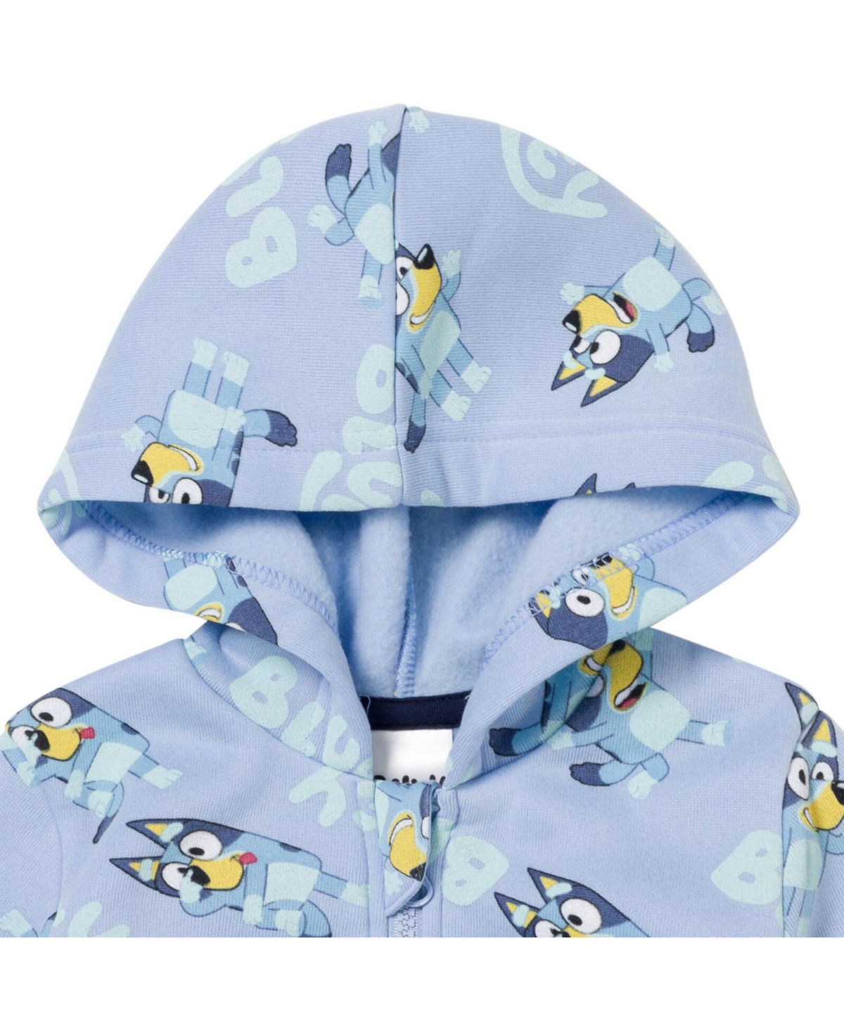 Bluey Toddler Boys Fleece Zip Up Hoodie and Jogger Pants Set