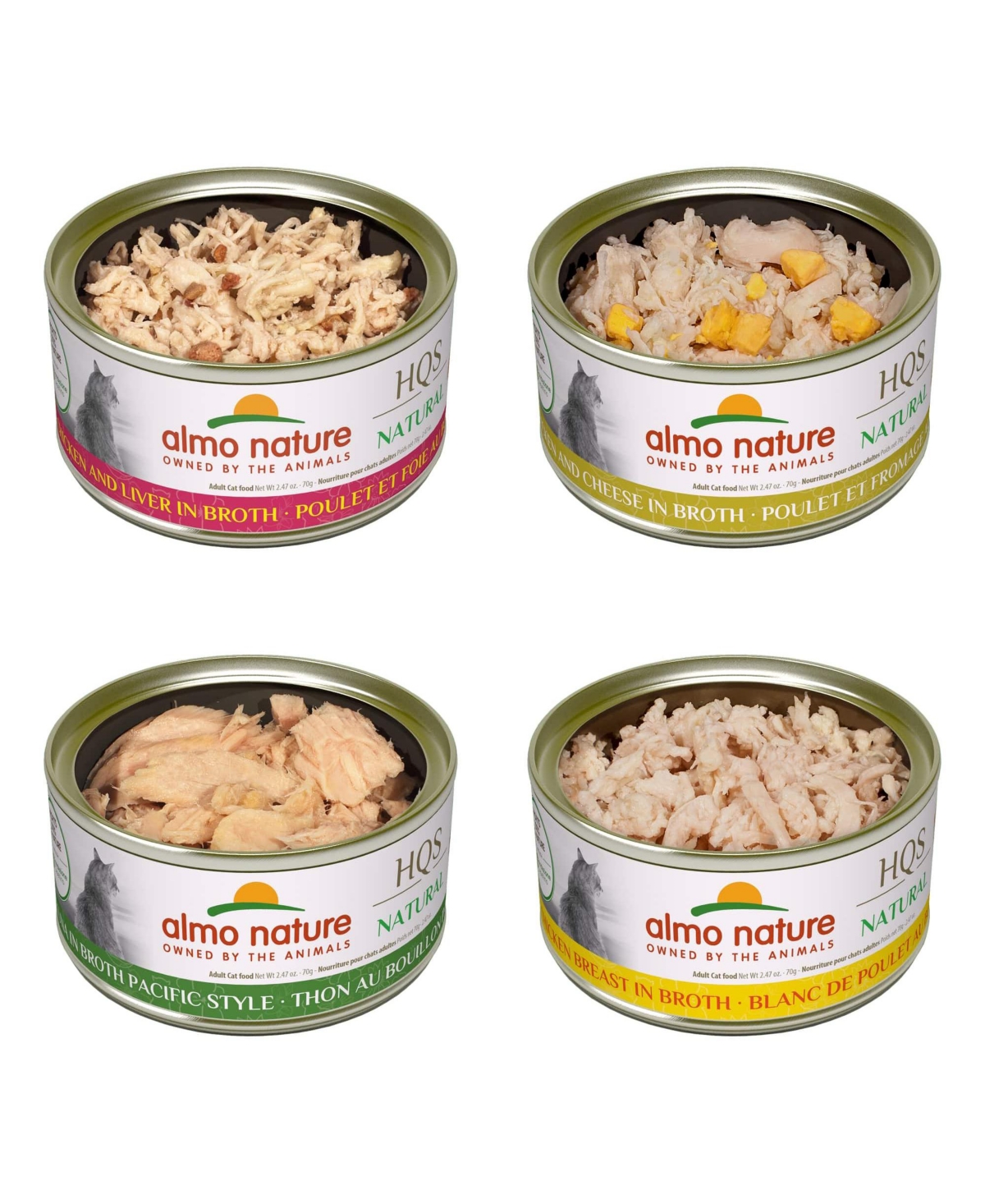 Almo Nature Hqs Natural Rotational Pack 3 - 12 Can Variety - Cat Food Cans