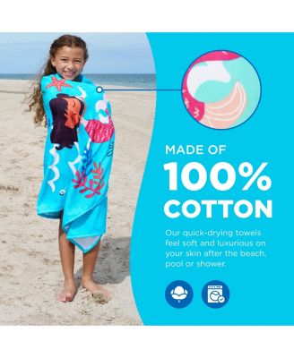Printed Beach Towel Set - Oversized Beach Towel for Kids - Quick-Dry & Soft Cotton Towel with Printed Design - Luxury Towel for Swimming - 30" x 60", Magical Unicorn (2 Pack)