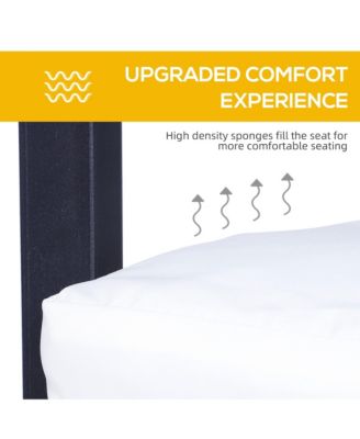 3pcs Patio Bar Set with Soft Cushion, Rattan Wicker Outdoor Furniture Set for Backyards, Lawn, Deck, Poolside