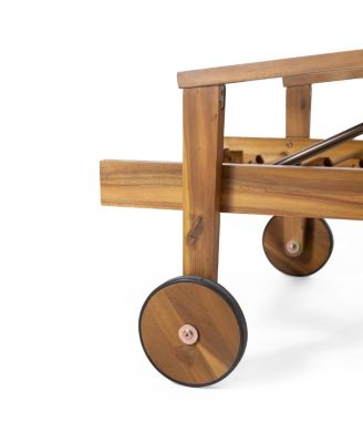 Streamdale Acacia Wood Chaise Lounge with Adjustable Cushions