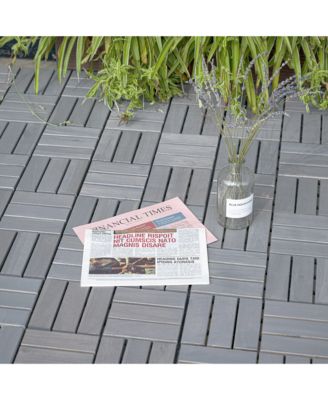 Streamdale Acacia Hardwoods Deck Tiles, 12" x 12", Light Gray
