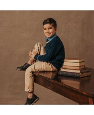 Boys Organic Long Sleeve V-Neck Sweater