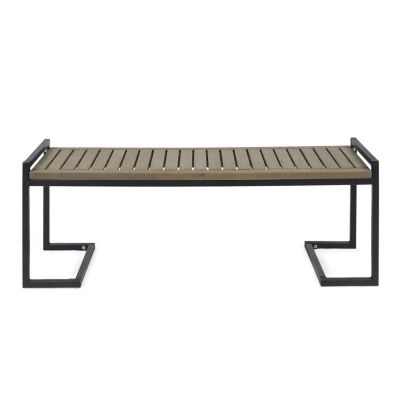 Chic Acacia Wood Bench With Iron Legs: Style And Durability