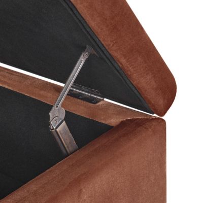 Velvet Ottoman with Lift-Top Storage and Button-Tufted Style