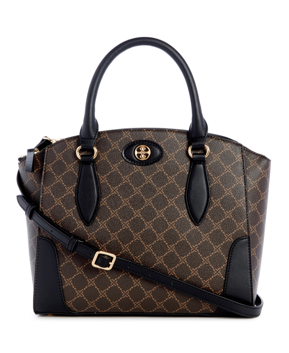 Nine West Women's Innes Satchel Bag In Brown Black