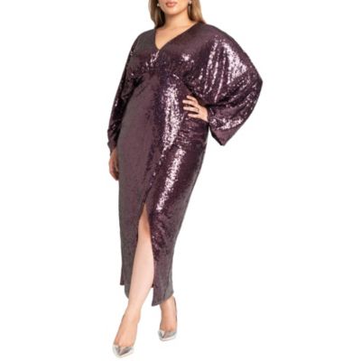 Women's Dolman Sleeve Sequin Dress