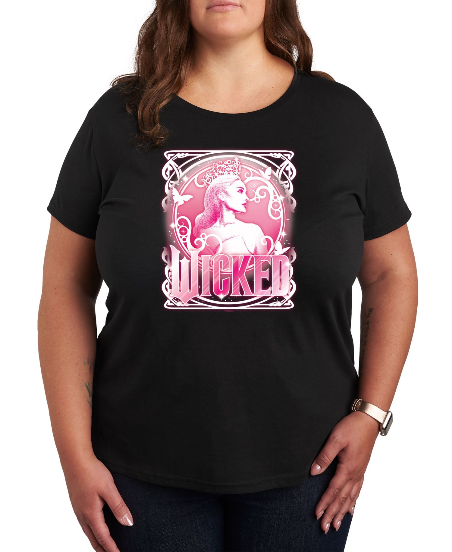Plus Size Wicked Glinda Graphic Crew Neck T-Shirt